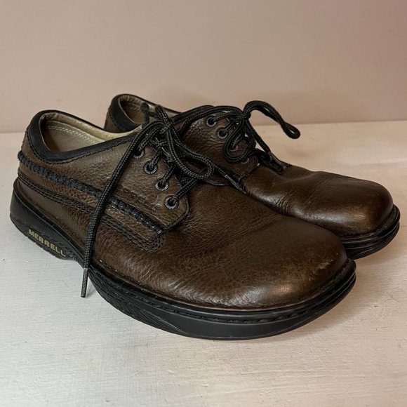 Merrell Shoes Merrell Ortholite World Leader Brown Leather Lace Up